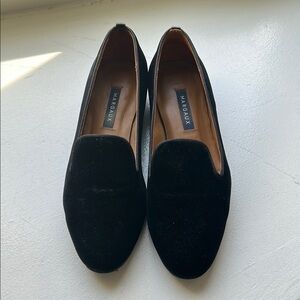 Margaux Black Velvet Loafers